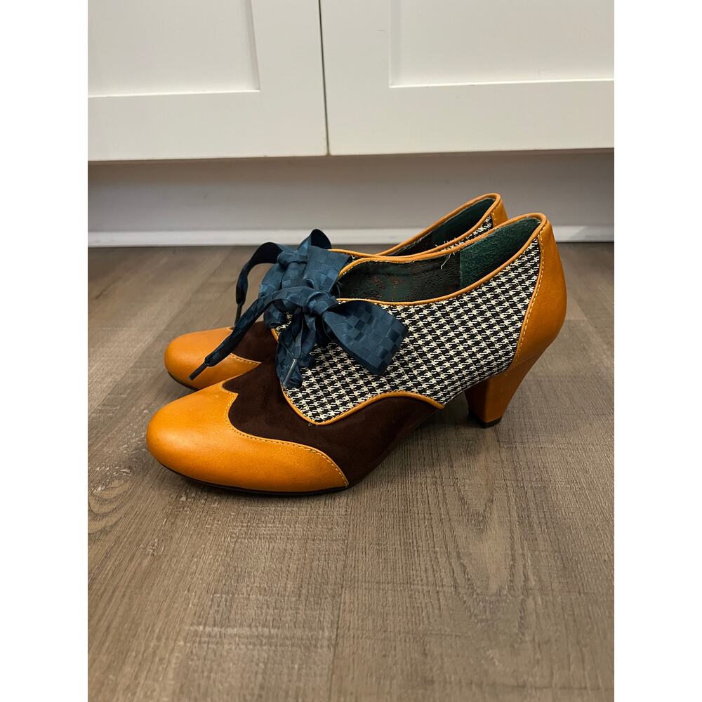 Poetic License Quirky Houndstooth Bow Heels - Picture 3 of 6